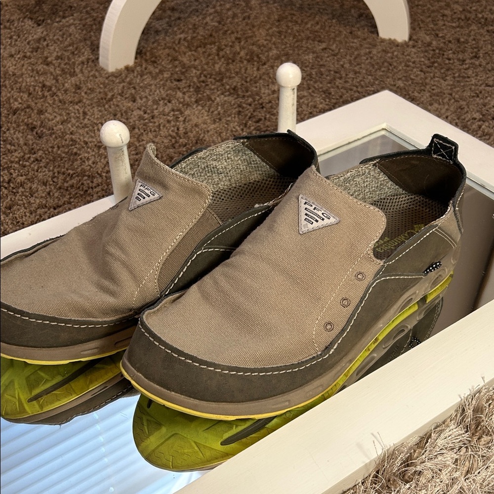 Columbia PFG Men's Slip-On Loafers - Tan and Olive